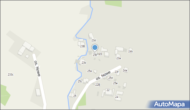 Nowy Targ, Osiedle Nowe, 23e, mapa Nowego Targu