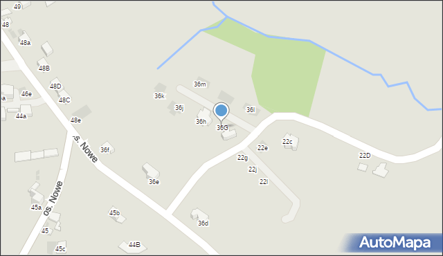 Nowy Targ, Osiedle Nowe, 36G, mapa Nowego Targu