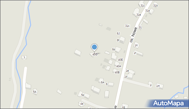 Nowy Targ, Osiedle Nowe, 40G, mapa Nowego Targu
