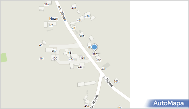 Nowy Targ, Osiedle Nowe, 48D, mapa Nowego Targu