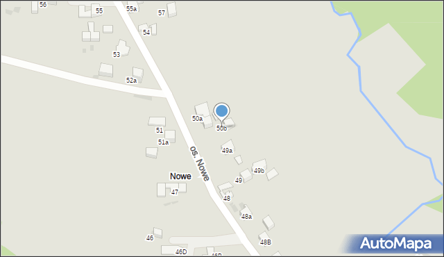 Nowy Targ, Osiedle Nowe, 50b, mapa Nowego Targu