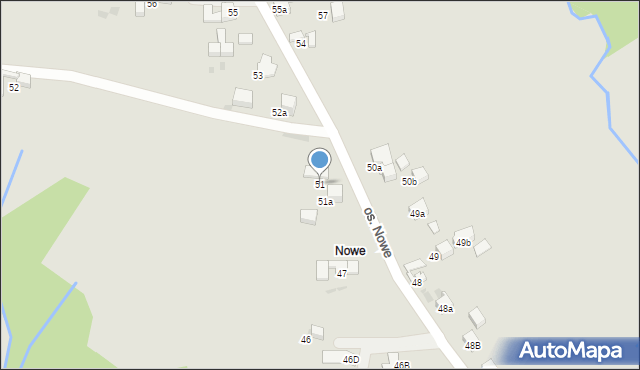Nowy Targ, Osiedle Nowe, 51, mapa Nowego Targu