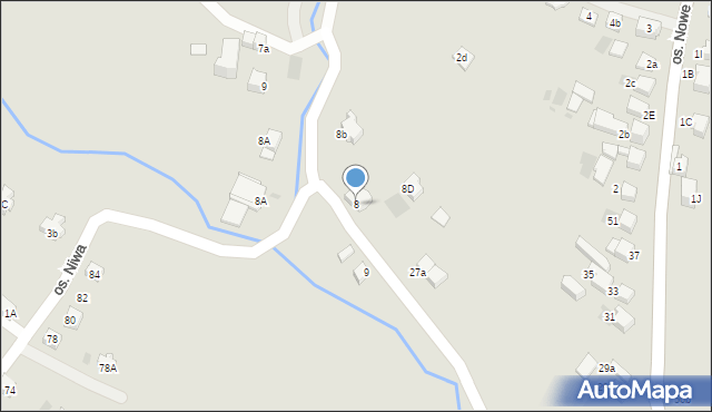 Nowy Targ, Osiedle Nowe, 8, mapa Nowego Targu