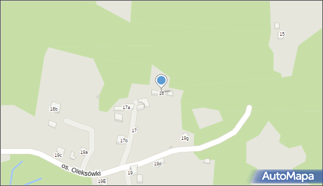 Nowy Targ, Osiedle Oleksówki, 16, mapa Nowego Targu