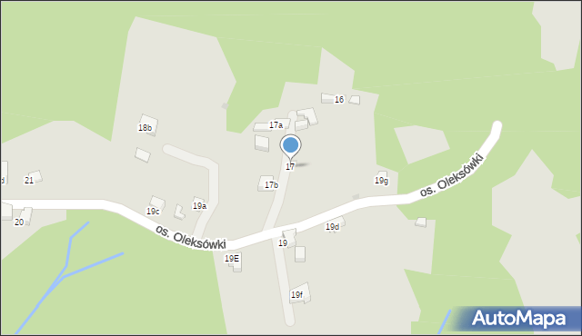 Nowy Targ, Osiedle Oleksówki, 17, mapa Nowego Targu