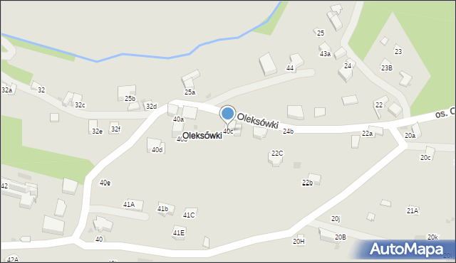 Nowy Targ, Osiedle Oleksówki, 40c, mapa Nowego Targu