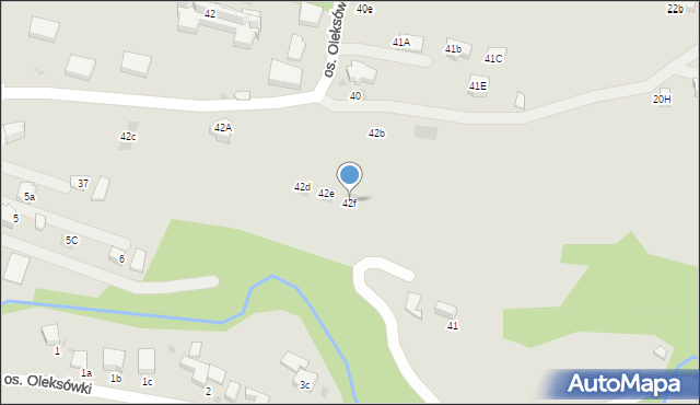 Nowy Targ, Osiedle Oleksówki, 42f, mapa Nowego Targu