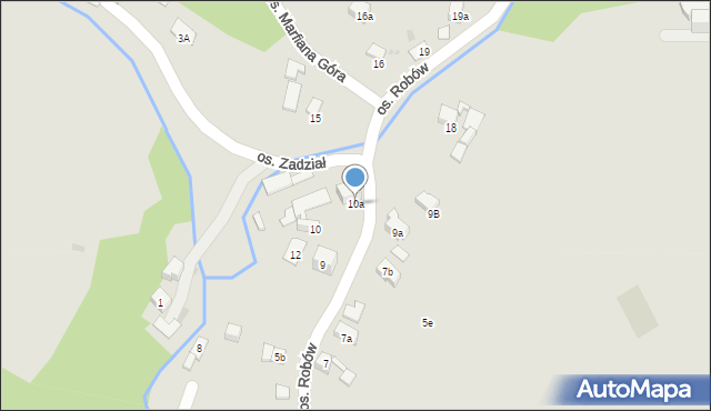 Nowy Targ, Osiedle Robów, 10a, mapa Nowego Targu