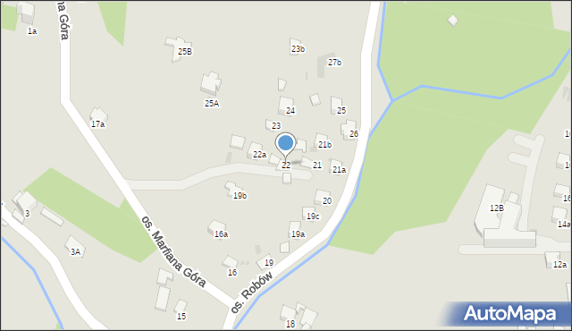 Nowy Targ, Osiedle Robów, 22, mapa Nowego Targu