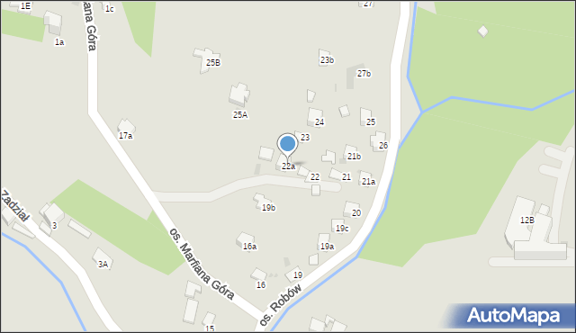 Nowy Targ, Osiedle Robów, 22a, mapa Nowego Targu