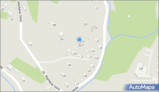 Nowy Targ, Osiedle Robów, 23, mapa Nowego Targu