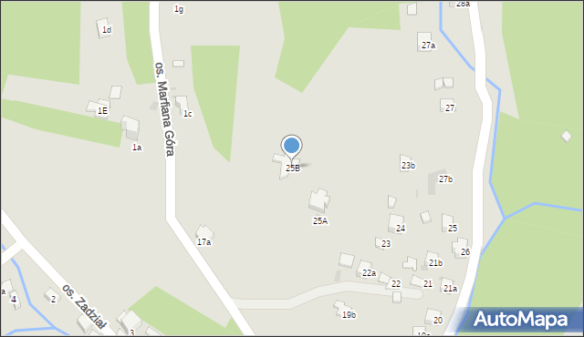 Nowy Targ, Osiedle Robów, 25B, mapa Nowego Targu