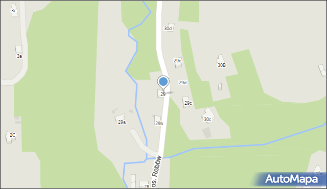 Nowy Targ, Osiedle Robów, 29, mapa Nowego Targu