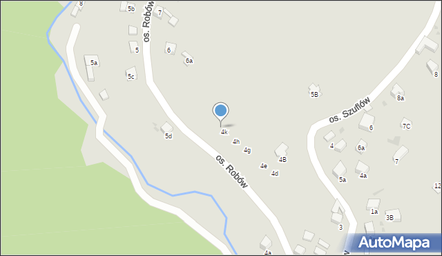 Nowy Targ, Osiedle Robów, 4l, mapa Nowego Targu