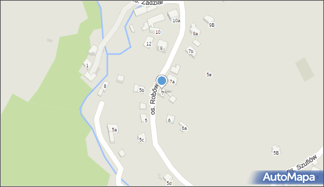 Nowy Targ, Osiedle Robów, 7, mapa Nowego Targu
