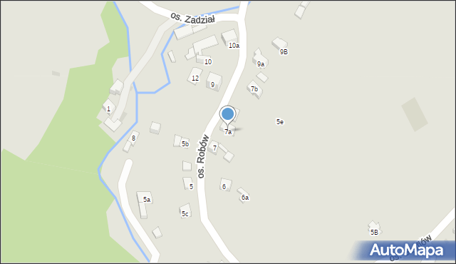 Nowy Targ, Osiedle Robów, 7a, mapa Nowego Targu