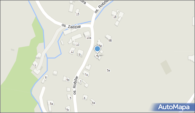 Nowy Targ, Osiedle Robów, 7b, mapa Nowego Targu