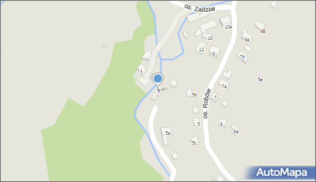 Nowy Targ, Osiedle Robów, 8, mapa Nowego Targu
