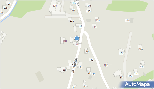Nowy Targ, Osiedle Szuflów, 11, mapa Nowego Targu