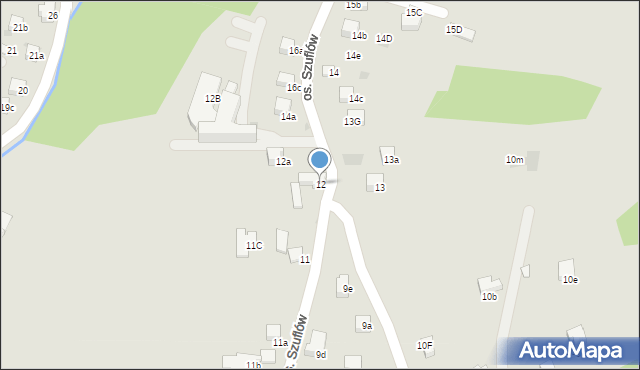 Nowy Targ, Osiedle Szuflów, 12, mapa Nowego Targu