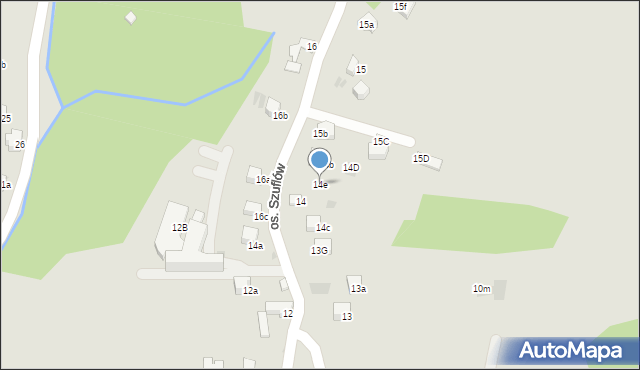 Nowy Targ, Osiedle Szuflów, 14e, mapa Nowego Targu