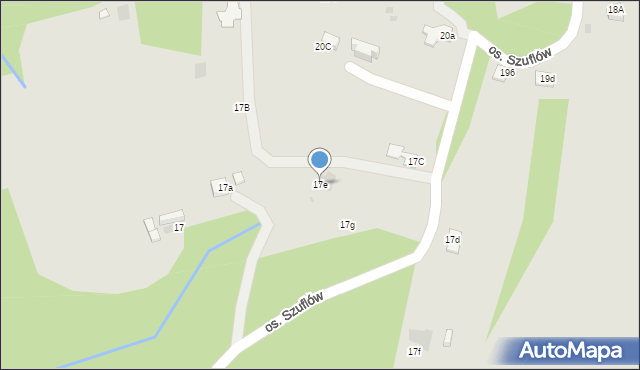 Nowy Targ, Osiedle Szuflów, 17e, mapa Nowego Targu