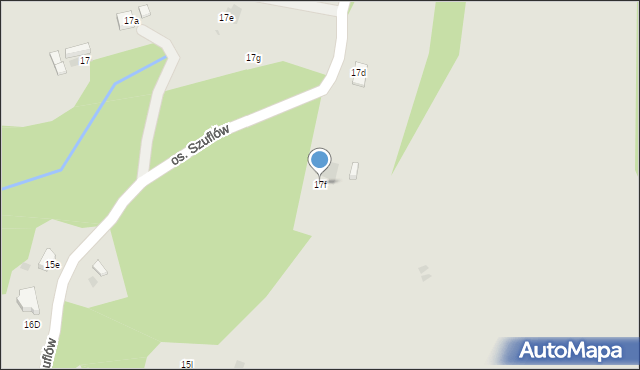 Nowy Targ, Osiedle Szuflów, 17f, mapa Nowego Targu