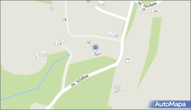 Nowy Targ, Osiedle Szuflów, 17g, mapa Nowego Targu