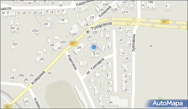 Nowy Targ, Osiedle Tetmajera, 3, mapa Nowego Targu