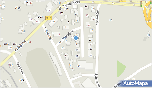 Nowy Targ, Osiedle Tetmajera, 8, mapa Nowego Targu