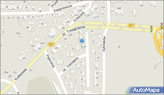 Nowy Targ, Osiedle Tetmajera, 9, mapa Nowego Targu