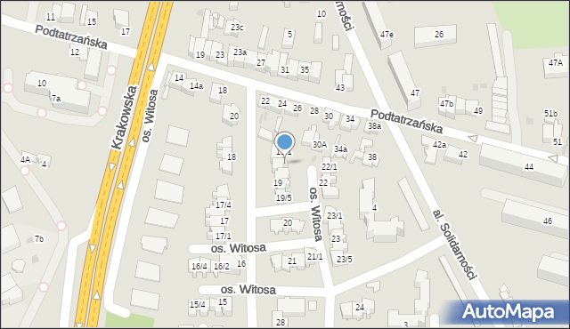 Nowy Targ, Osiedle Witosa Wincentego, 19/2, mapa Nowego Targu
