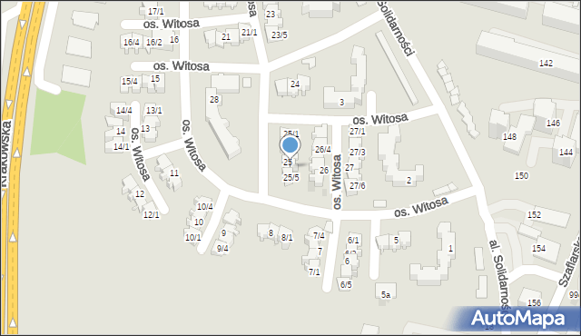 Nowy Targ, Osiedle Witosa Wincentego, 25/4, mapa Nowego Targu