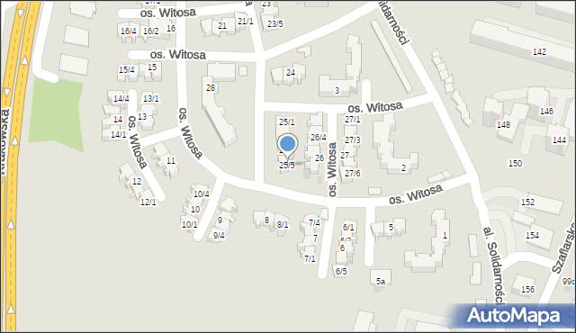 Nowy Targ, Osiedle Witosa Wincentego, 25/5, mapa Nowego Targu