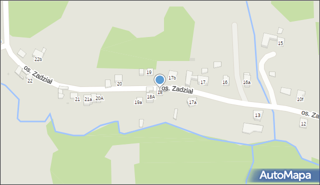 Nowy Targ, Osiedle Zadział, 18, mapa Nowego Targu