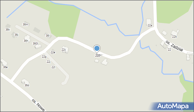 Nowy Targ, Osiedle Zadział, 22D, mapa Nowego Targu
