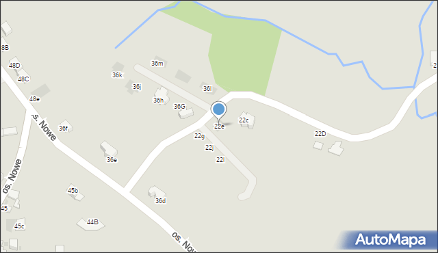 Nowy Targ, Osiedle Zadział, 22e, mapa Nowego Targu