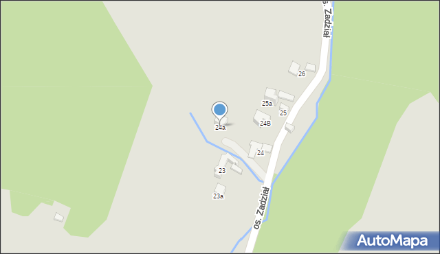 Nowy Targ, Osiedle Zadział, 24a, mapa Nowego Targu