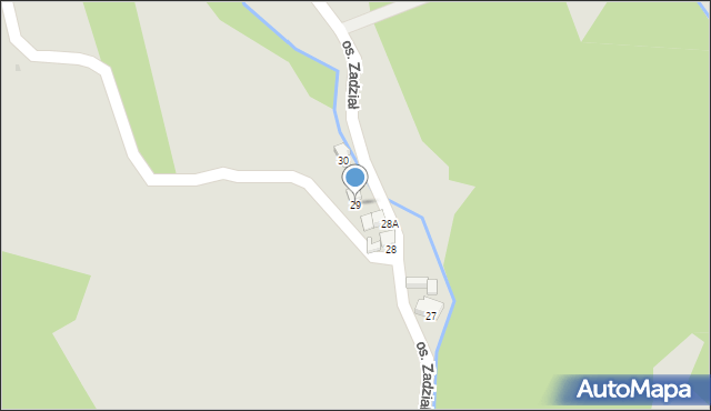 Nowy Targ, Osiedle Zadział, 29, mapa Nowego Targu