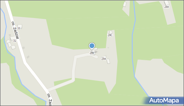 Nowy Targ, Osiedle Zadział, 29b, mapa Nowego Targu