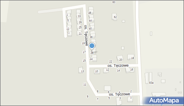 Nowy Tomyśl, Osiedle Tęczowe, 28, mapa Nowy Tomyśl
