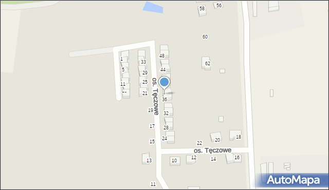 Nowy Tomyśl, Osiedle Tęczowe, 38, mapa Nowy Tomyśl