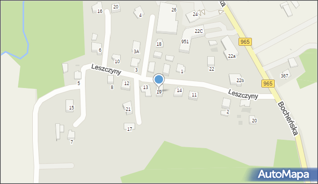 Nowy Wiśnicz, Osiedle Leszczyny, 19, mapa Nowy Wiśnicz