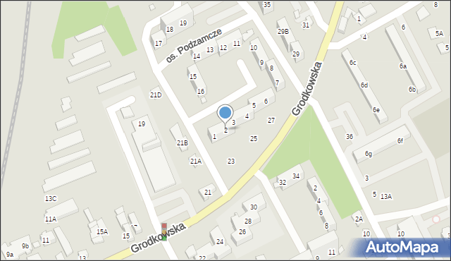 Nysa, Osiedle Podzamcze Sektor C, 2, mapa Nysy