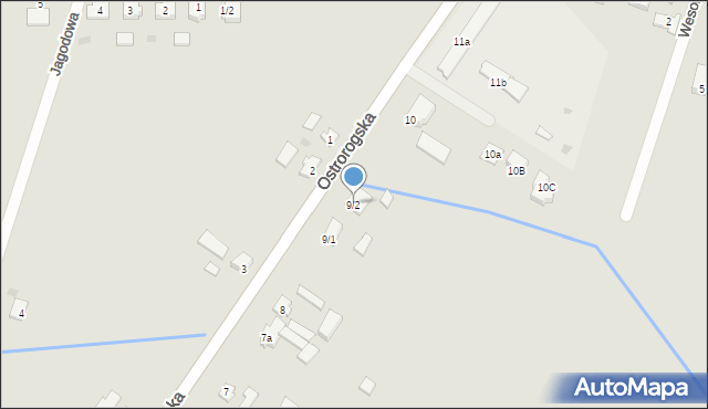 Obrzycko, Ostrorogska, 9/2, mapa Obrzycko