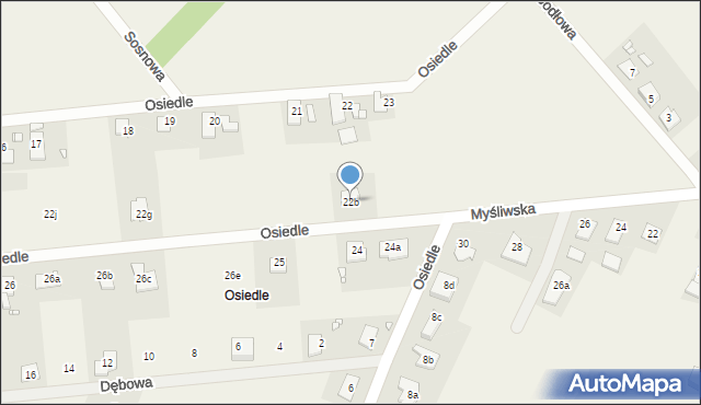 Ochodze, Osiedle, 22b, mapa Ochodze