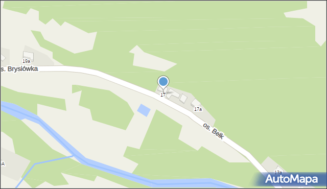 Ochotnica Dolna, Osiedle Bełk, 17, mapa Ochotnica Dolna
