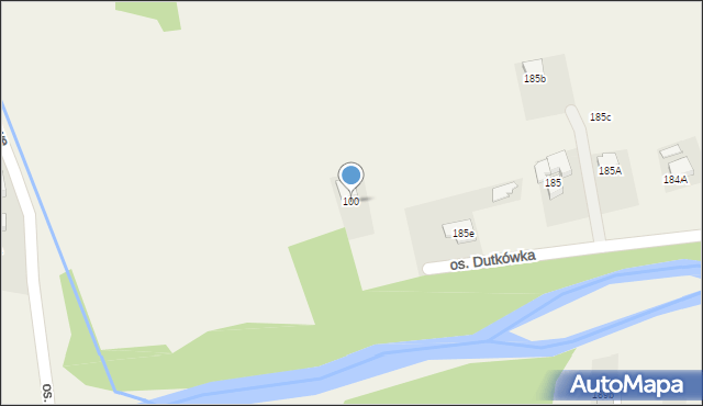 Ochotnica Dolna, Osiedle Dutkówka, 100, mapa Ochotnica Dolna