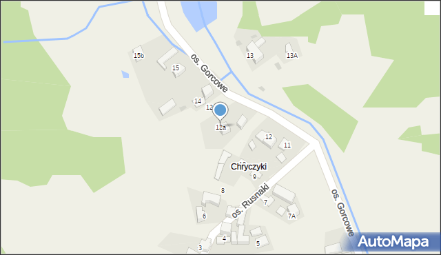 Ochotnica Dolna, Osiedle Gorcowe, 12a, mapa Ochotnica Dolna