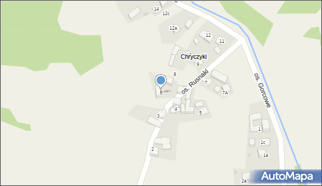 Ochotnica Dolna, Osiedle Gorcowe, 6, mapa Ochotnica Dolna